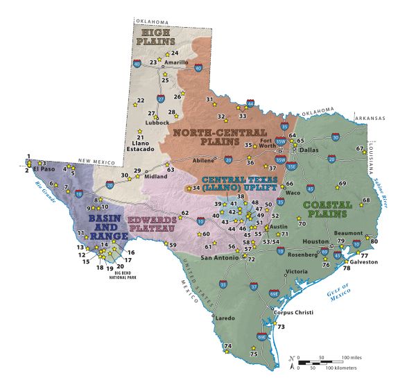 Texas Rocks geological map