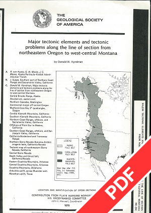 Map: Tectonic Elements from Oregon to Montana