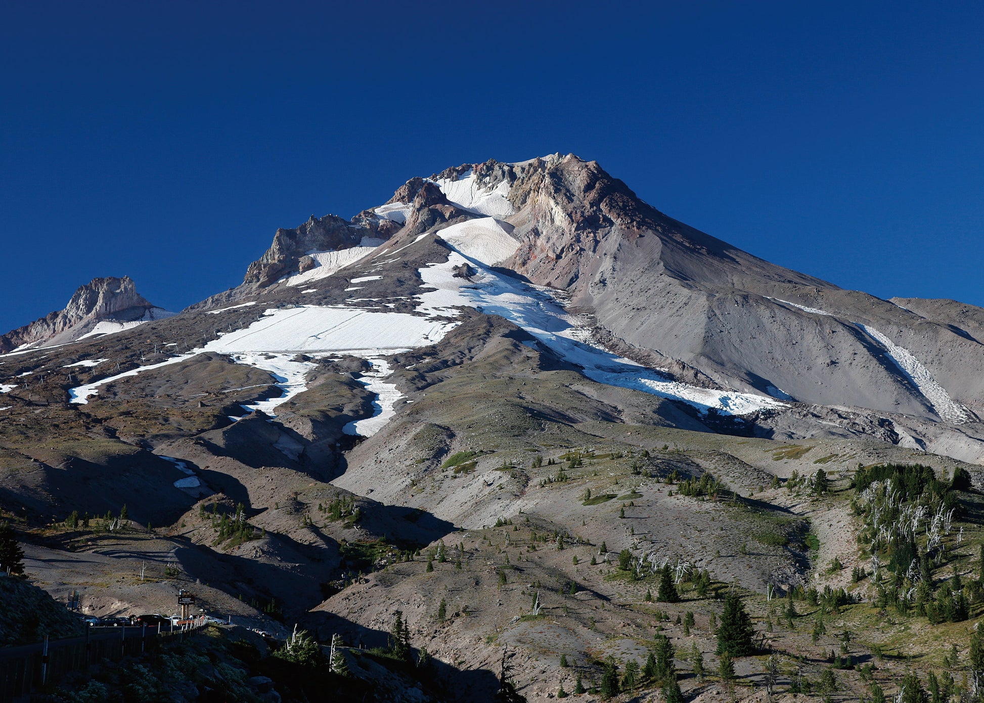 Mt. Hood, Oregon’s highest mountain at 11,239 feet (3,425 m), is one of the Cascade's most active volcanos