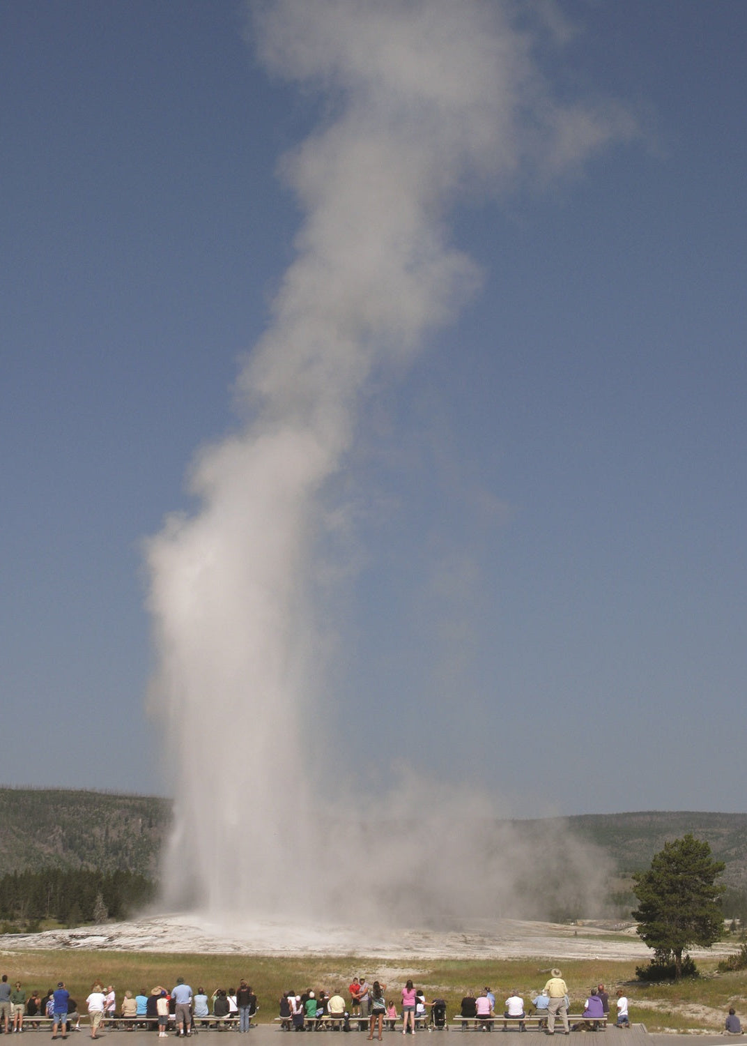 An eruption of Old Faithful Geyser, Yellowstone National Park