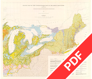 Glacial Map of the United States East of the Rocky Mountains