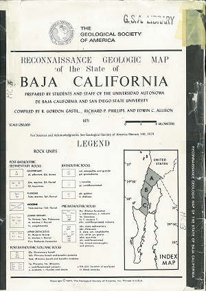 Reconnaissance geologic map of the state of Baja California