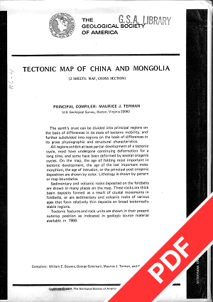 Tectonic Map of China and Mongolia