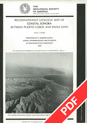 Reconnaissance Geologic Map of Coastal Sonora