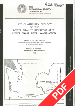 Map of the Lower Snake River, Washington