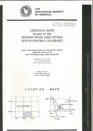 Geologic Maps of Spanish Peaks Dike System, Colorado