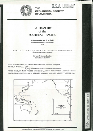 Bathymetry of the Southeast Pacific