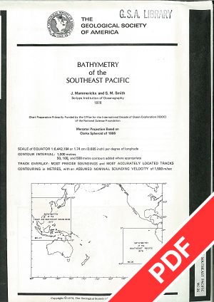 Bathymetry of the Southeast Pacific