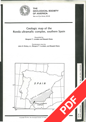 Geologic map of the Ronda ultramafic complex, southern Spain