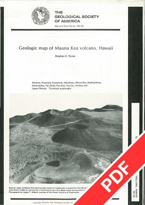 Geologic map of Mauna Kea volcano, Hawaii