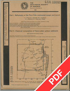 Map of Peru-Chile continental margin, Nazca plate sediments