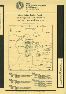 Lake Michigan Area - Bouguer Gravity Map and Magnetic Map