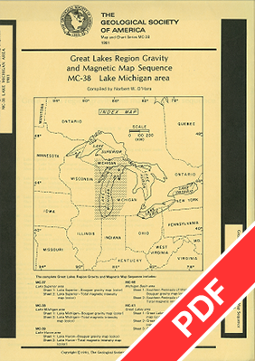 Lake Michigan Area - Bouguer Gravity Map and Magnetic Map