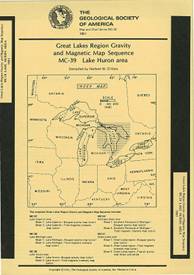 Lake Huron Area - Bouguer Gravity Map and Magnetic Map