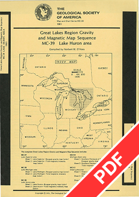 Lake Huron Area - Bouguer Gravity Map and Magnetic Map