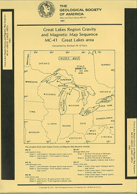 Great Lakes Region - Bouguer Gravity Map and Magnetic Map