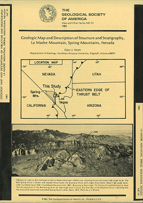 Geologic Map - La Madre Mountain, Spring Mountains, Nevada