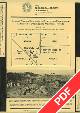 Geologic Map - La Madre Mountain, Spring Mountains, Nevada