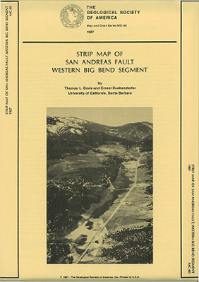 Strip Map of San Andreas Fault Western Big Bend Segment