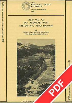 Strip Map of San Andreas Fault Western Big Bend Segment