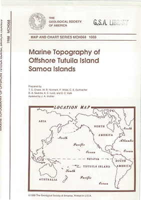 Marine Topography of Offshore Tutuila Island Samoa Islands