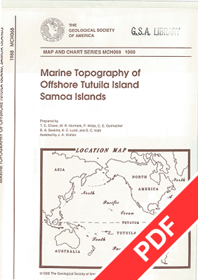 Marine Topography of Offshore Tutuila Island Samoa Islands