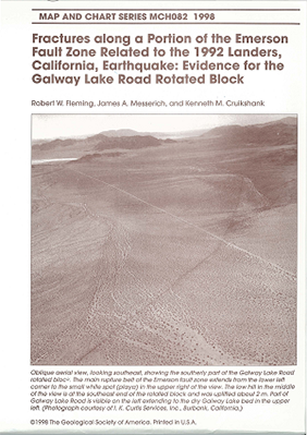 Map of the Emerson Fault Zone, 1992 Landers, California