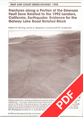 Map of the Emerson Fault Zone, 1992 Landers, California