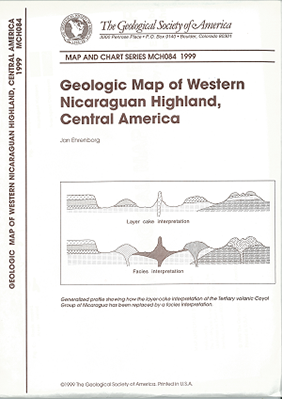 Geologic Map of Western Nicaraguan Highland, Central America