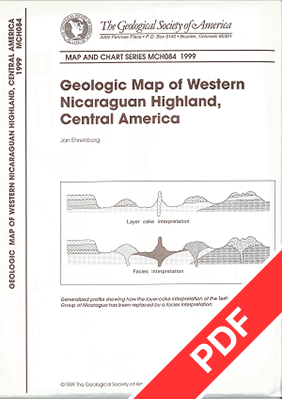 Geologic Map of Western Nicaraguan Highland, Central America