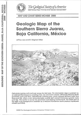 Geological Map of Southern Sierra Juarez, Baja, California