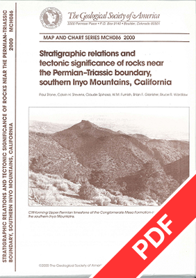 Map of Permian-Triassic Boundary, Southern Inyo Mountains