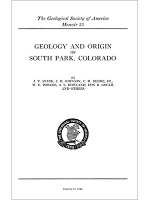 Geology and Origin of South Park, Colorado