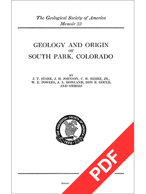 Geology and Origin of South Park, Colorado