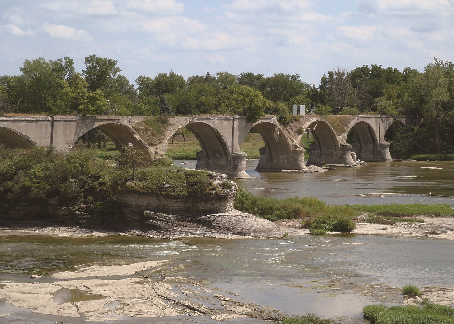 Bridge over water, Bowling Green, Ohio