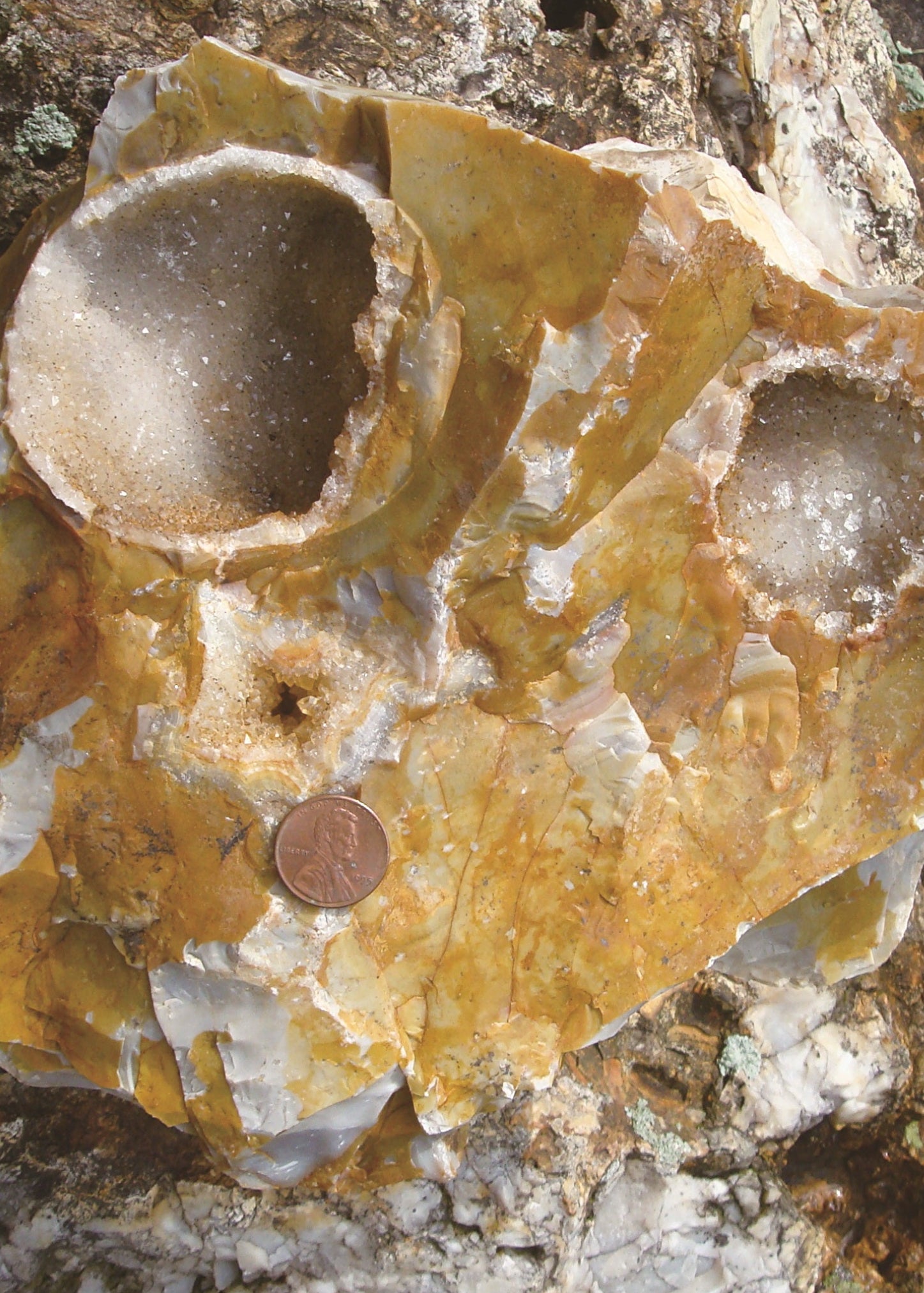 brown orange and white rock 