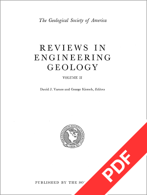 Reviews in Engineering Geology II