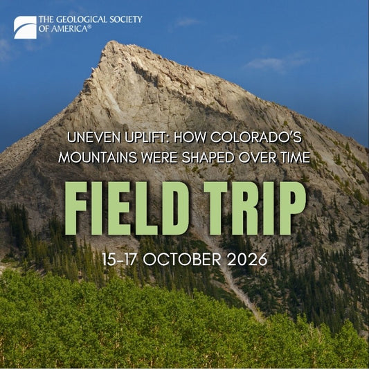 a mountain with blue sky behind it advertising a field trip