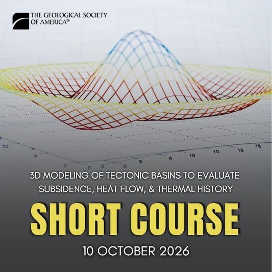 Text advertising a GSA short course with a chart in the background. 