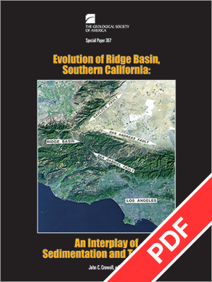 Evolution of Ridge Basin, Southern California – GSA Online Store