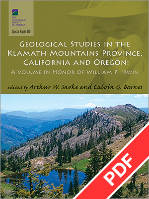 Geological Studies in the Klamath Mountains Province