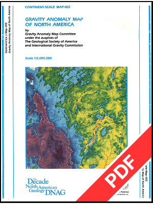 Gravity Anomaly Map of North America