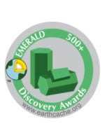 Emerald (500+) EarthCache Discovery Award Tag