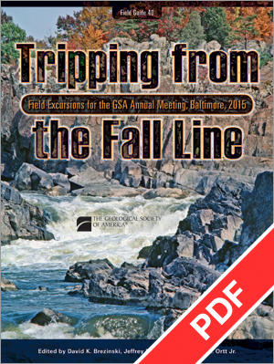 Cover for "Tripping from the Fall Line" with PDF ribbon