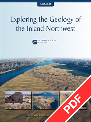 Cover for "Exploring the Geology of the Inland Northwest" with PDF ribbon