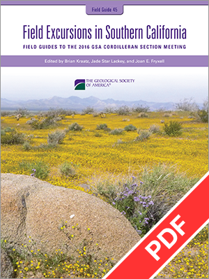 Cover for "Field Excursions in Southern California" with PDF ribbon