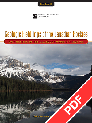 Cover for "Geologic Field Trips of the Canadian Rockies" with PDF ribbon