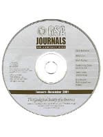 GSA Journals on Compact Disc - 2001