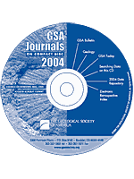 GSA Journals on Compact Disc - 2004