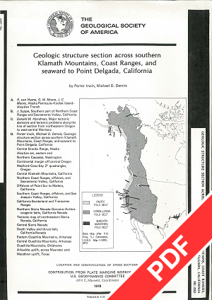 Map: Klamath Mountains, Coast Ranges, and Point Delgada, CA